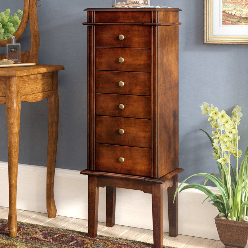 Three Posts Maplewood Six Drawer Jewelry Armoire & Reviews Wayfair